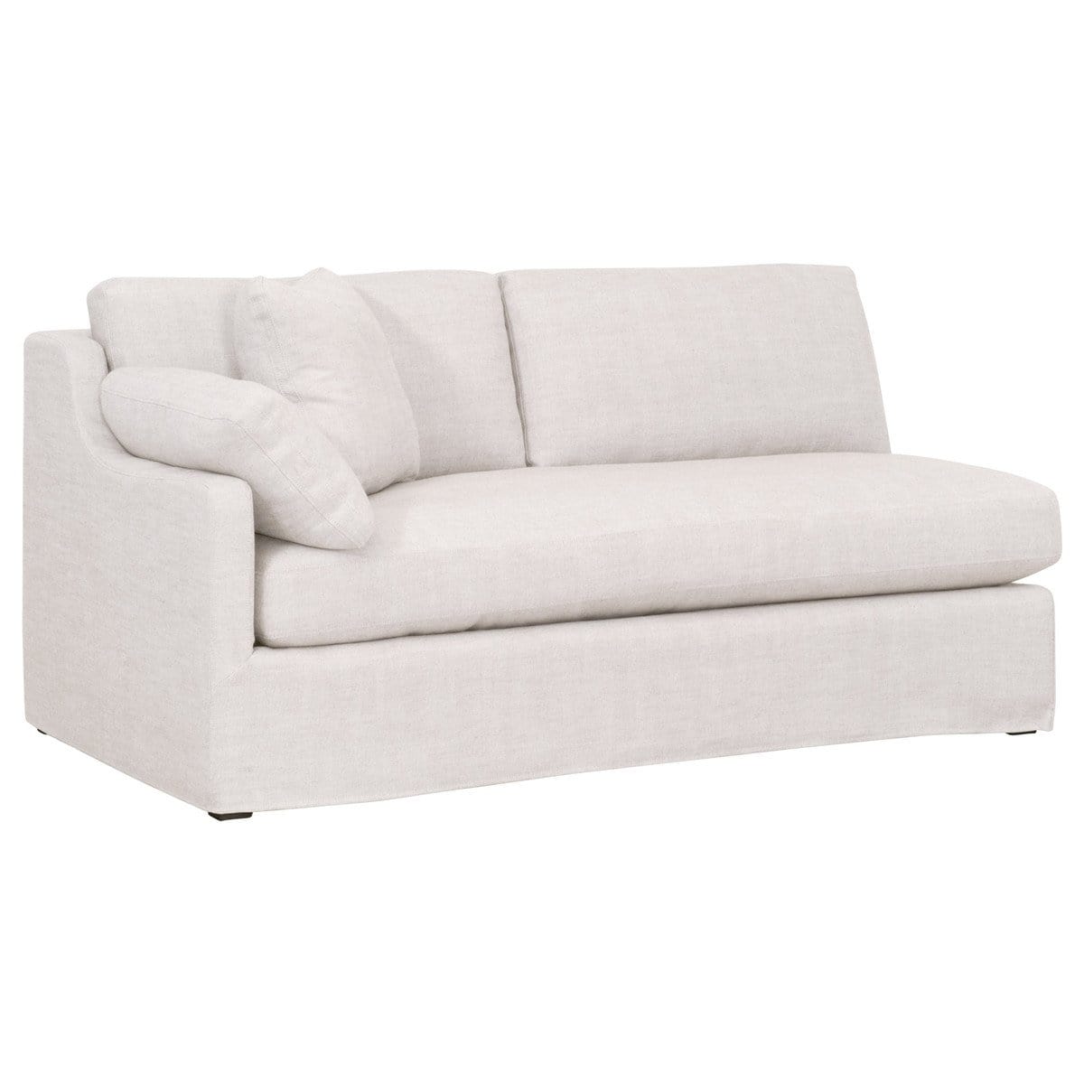 BLU Home Lena Modular Slope Arm Slipcover 2-Seat Left Arm Sofa Sofas orient-express-6603-2S1LA.BISQ