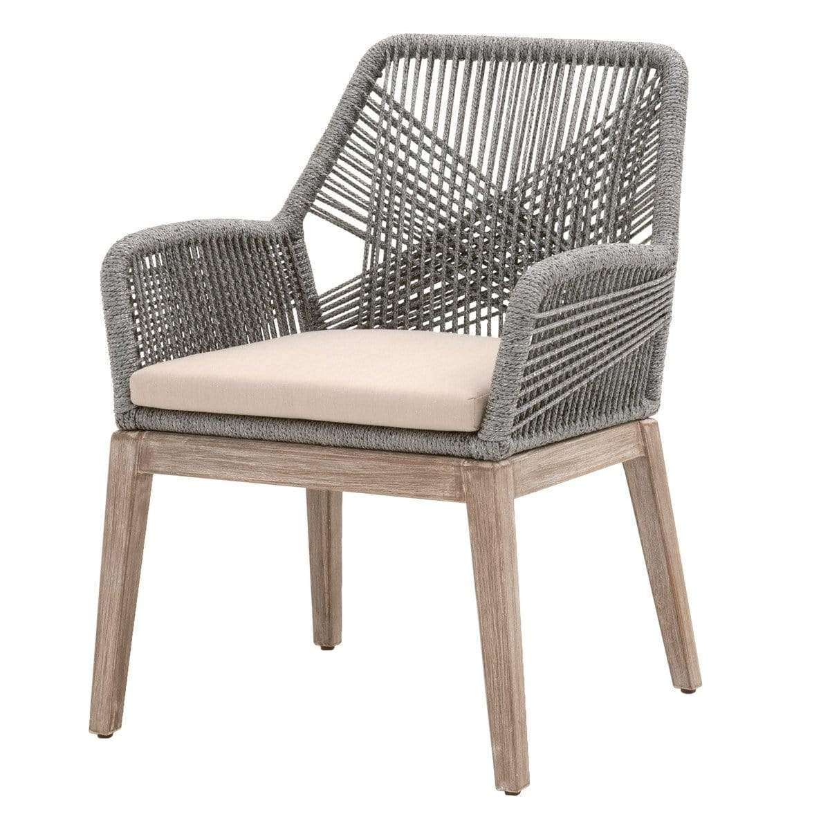 BLU Home Loom Arm Chair - Platinum (Set of 2) Furniture orient-express-6809KD.PLA/LGRY/NG 00842279106706