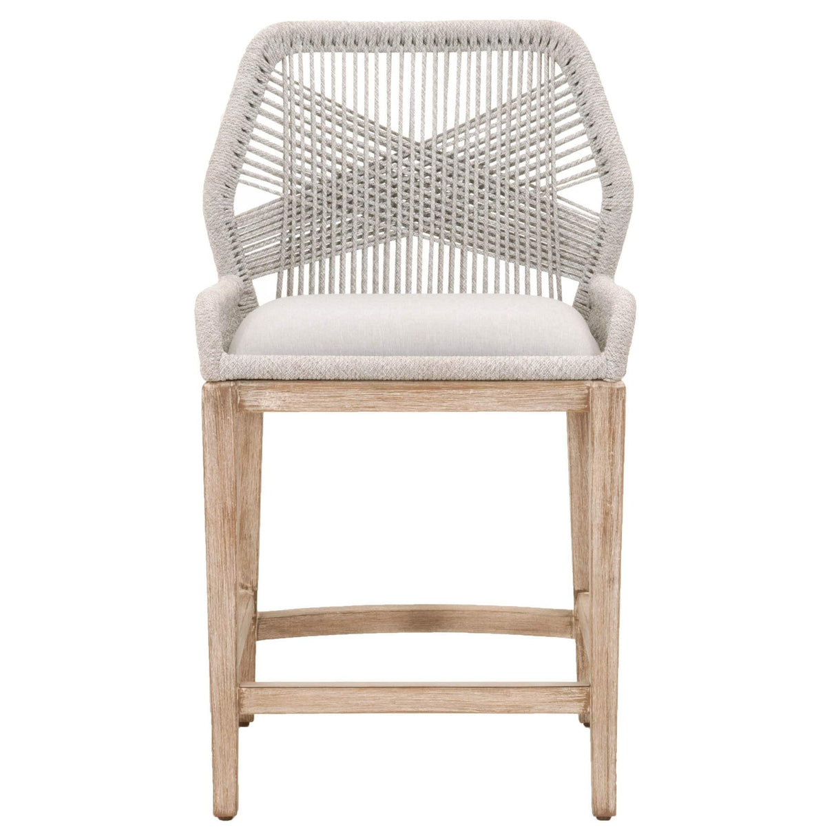 BLU Home Loom Counter Stool - Taupe and White Furniture orient-express-6808CS.WTA/PUM/NG