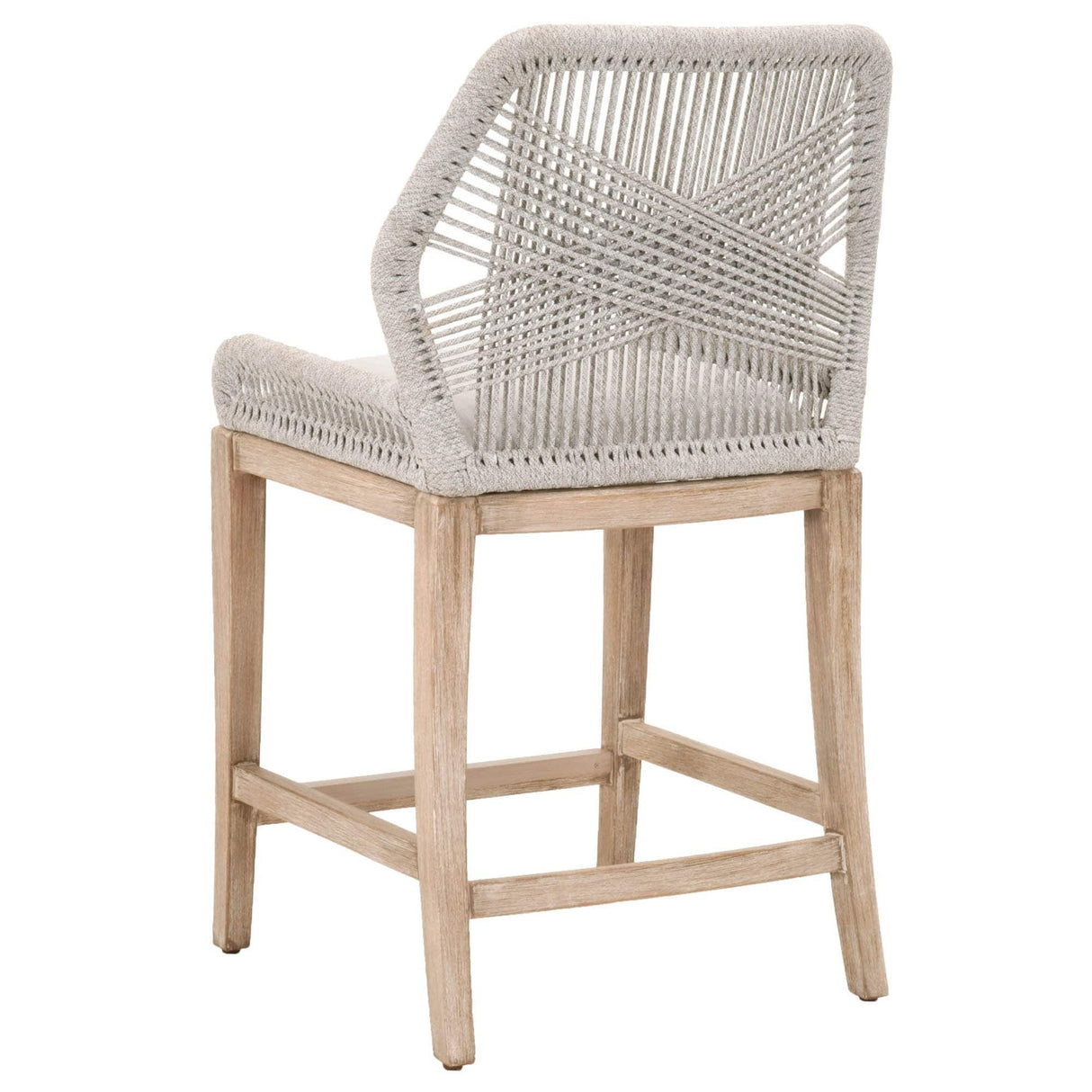 BLU Home Loom Counter Stool - Taupe and White Furniture orient-express-6808CS.WTA/PUM/NG