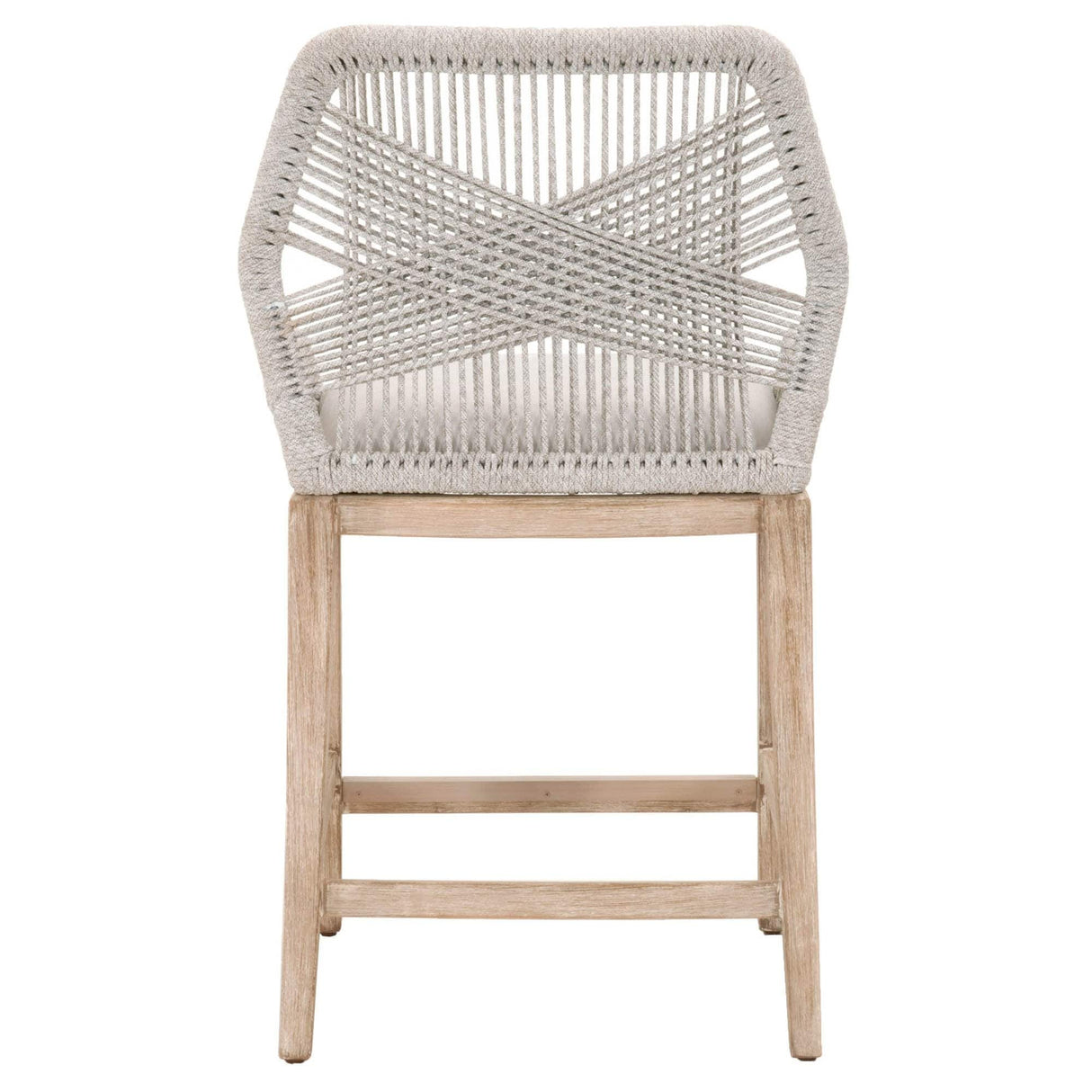 BLU Home Loom Counter Stool - Taupe and White Furniture orient-express-6808CS.WTA/PUM/NG