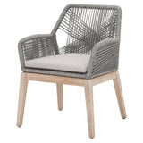 BLU Home Loom Outdoor Arm Chair - Taupe & White (Set of 2) Furniture