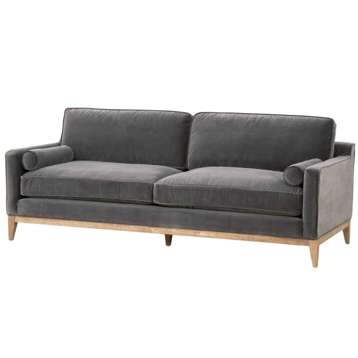 BLU Home Parker 86" Post Modern Sofa - Dark Dove Velvet Furniture orient-express-6602-3.DDOV/NG 00842279116002