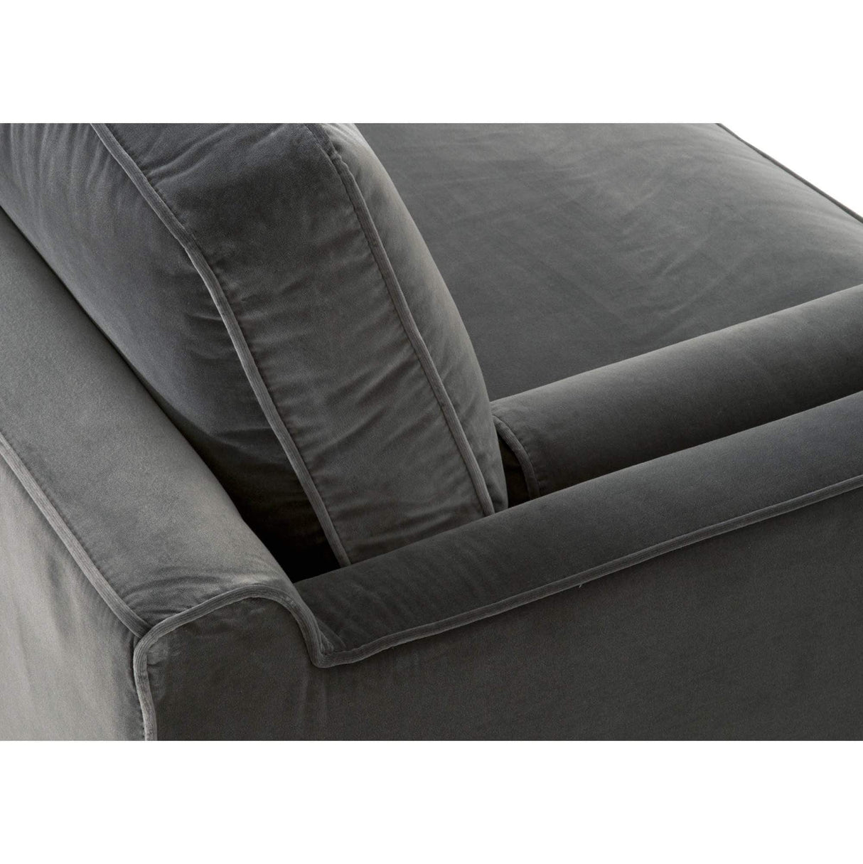 BLU Home Parker 86" Post Modern Sofa - Dark Dove Velvet Furniture orient-express-6602-3.DDOV/NG 00842279116002