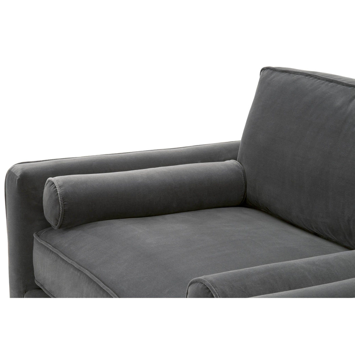 BLU Home Parker Post Modern Sofa Chair - Dark Dove Velvet Furniture orient-express-6602-1.DDOV/NG