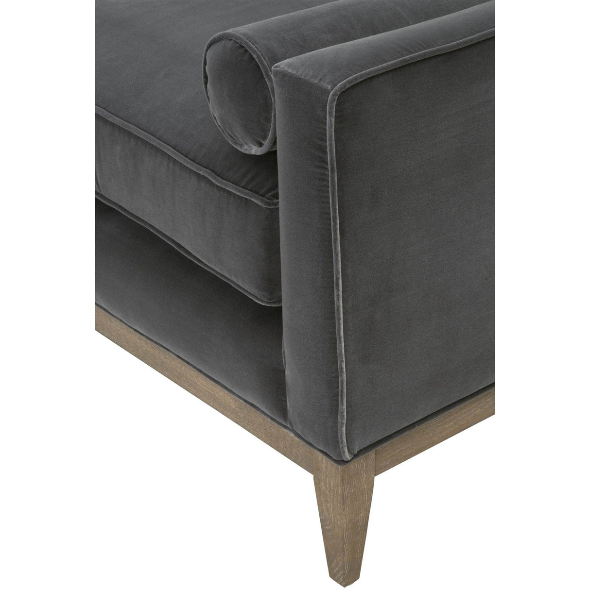 BLU Home Parker Post Modern Sofa Chair - Dark Dove Velvet Furniture orient-express-6602-1.DDOV/NG