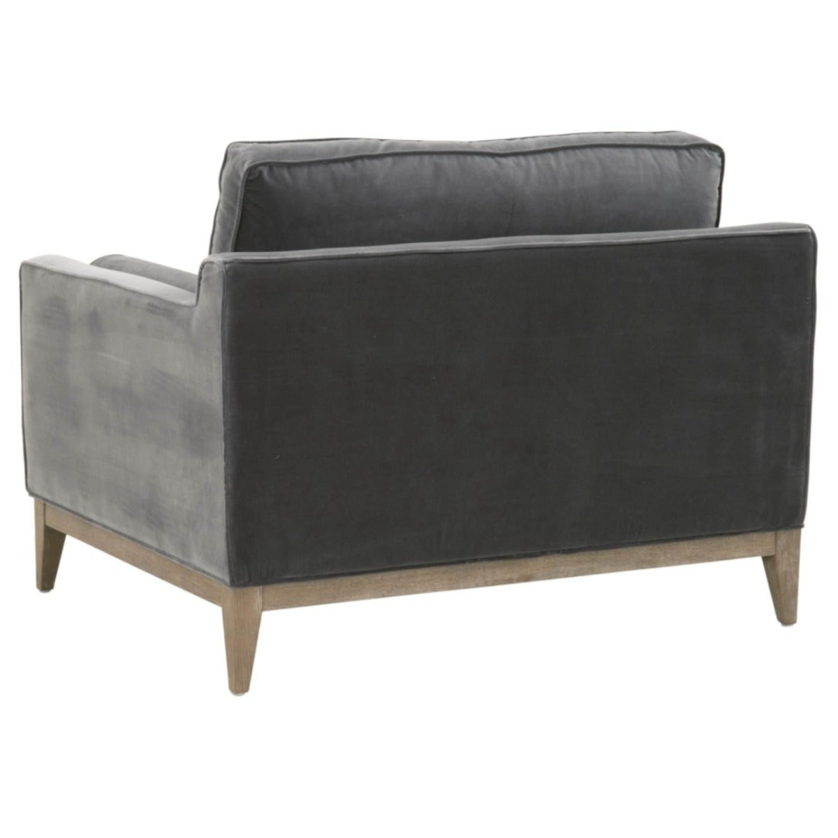 BLU Home Parker Post Modern Sofa Chair - Dark Dove Velvet Furniture orient-express-6602-1.DDOV/NG