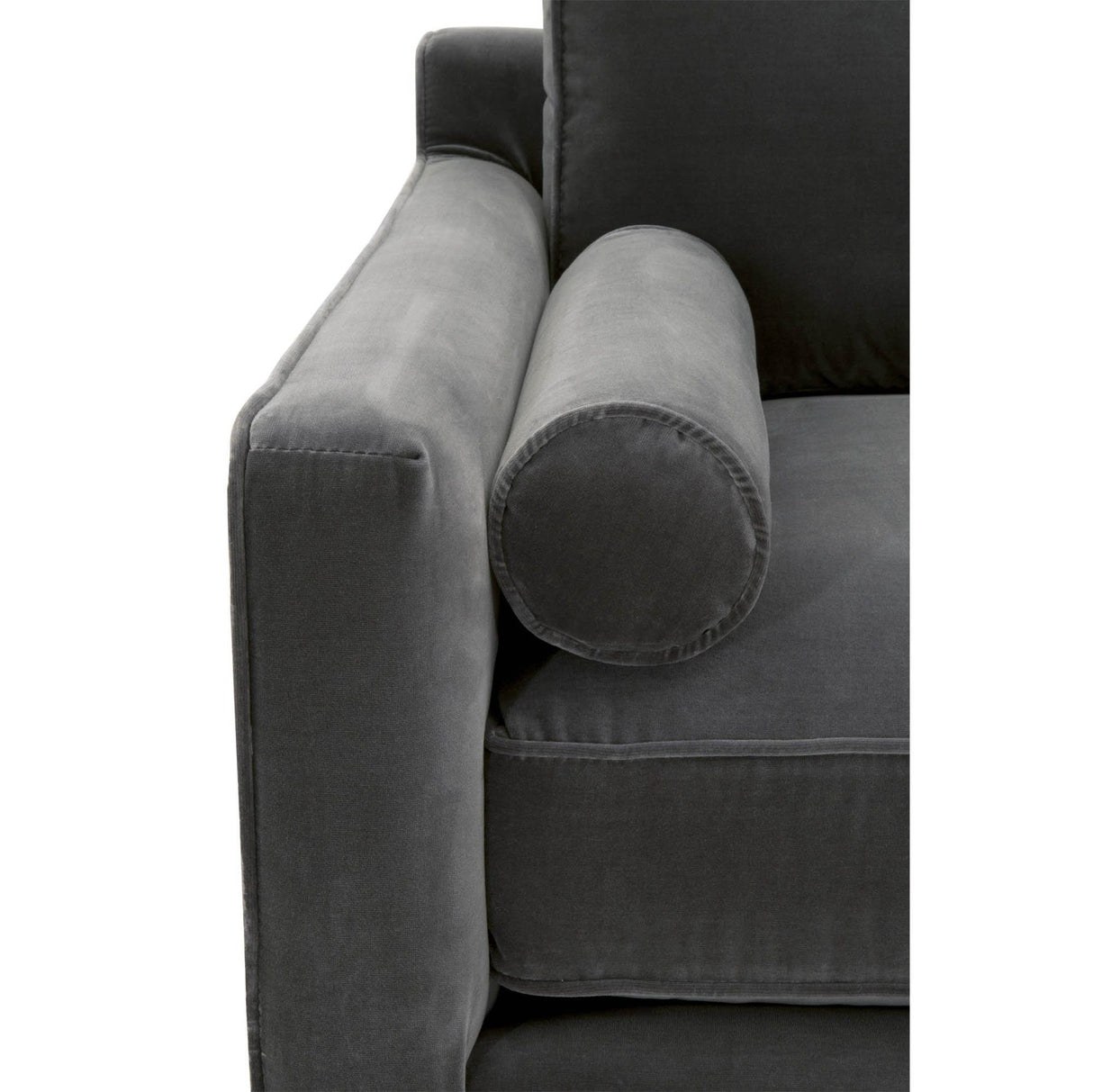 BLU Home Parker Post Modern Sofa Chair - Dark Dove Velvet Furniture orient-express-6602-1.DDOV/NG