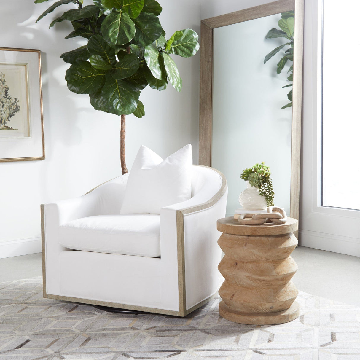 BLU Home Paxton Swivel Club Chair Furniture