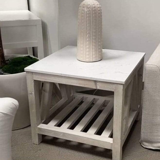 BLU Home Spruce End Table Coffee Tables orient-express-8020.WW-PNE/WHTQ