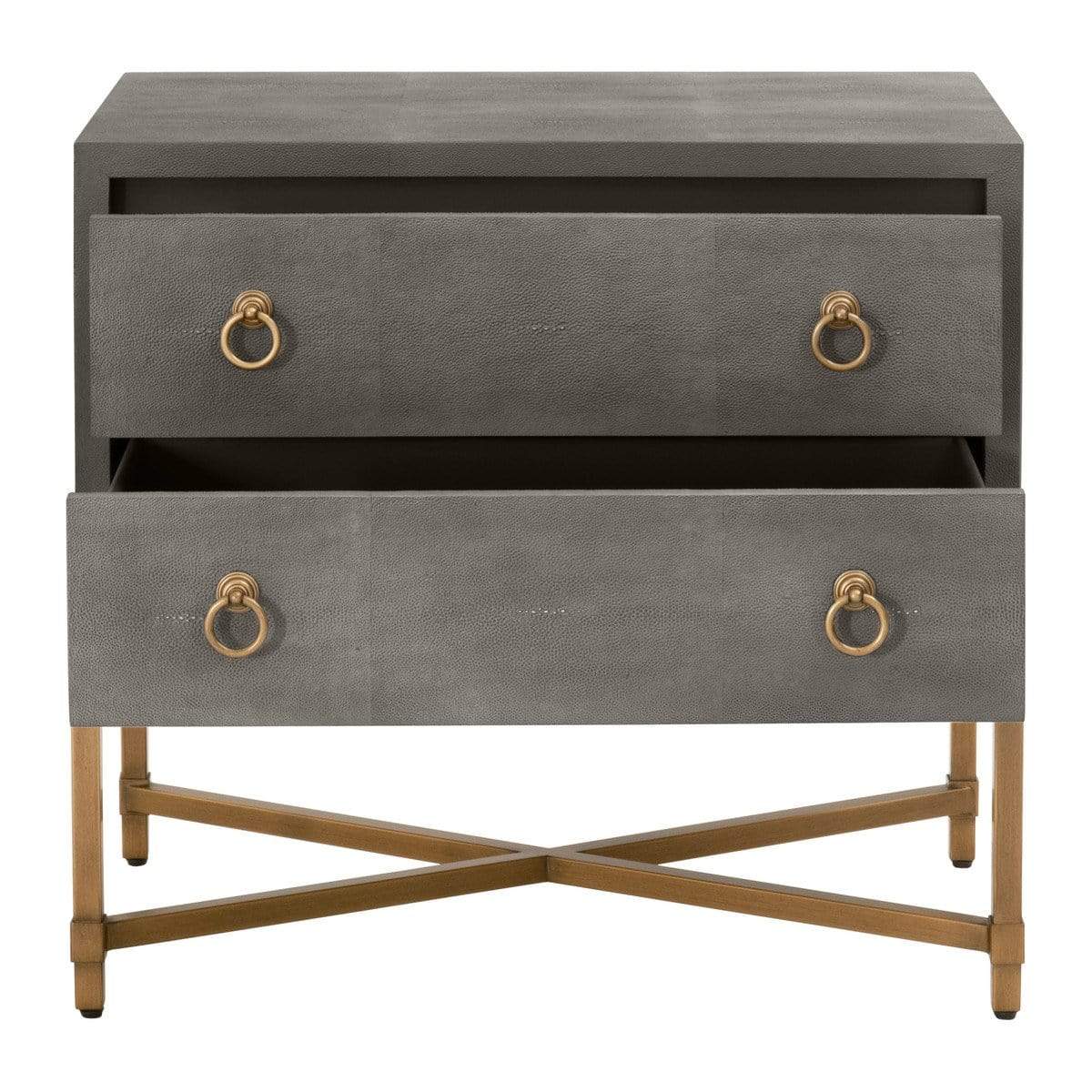 BLU Home Strand Shagreen 2-Drawer Nightstand Furniture