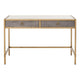 BLU Home Strand Shagreen Writing Desk Furniture orient-express-6124.GRY-SHG/GLD