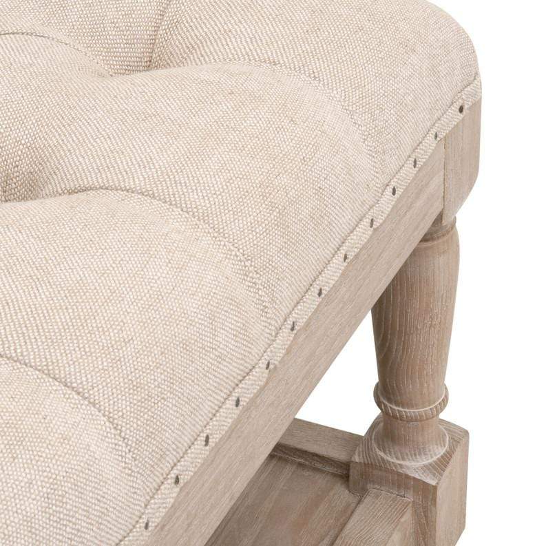 BLU Home Townsend Upholstered Coffee Table - Windowpane Pebble Furniture