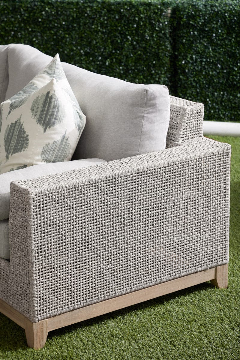 BLU Home Tropez Outdoor 90" Sofa - Taupe & White Furniture orient-express-6843.WTA/PUM/GT