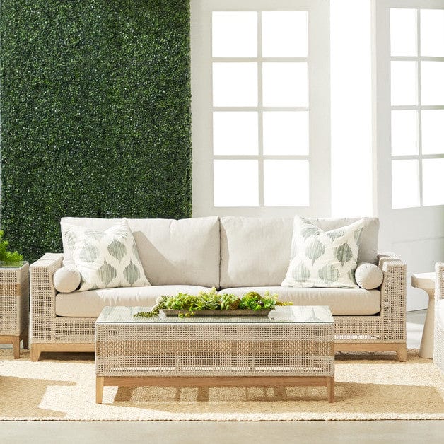 BLU Home Tropez Outdoor 90" Sofa - Taupe & White Furniture orient-express-6843.WTA/PUM/GT