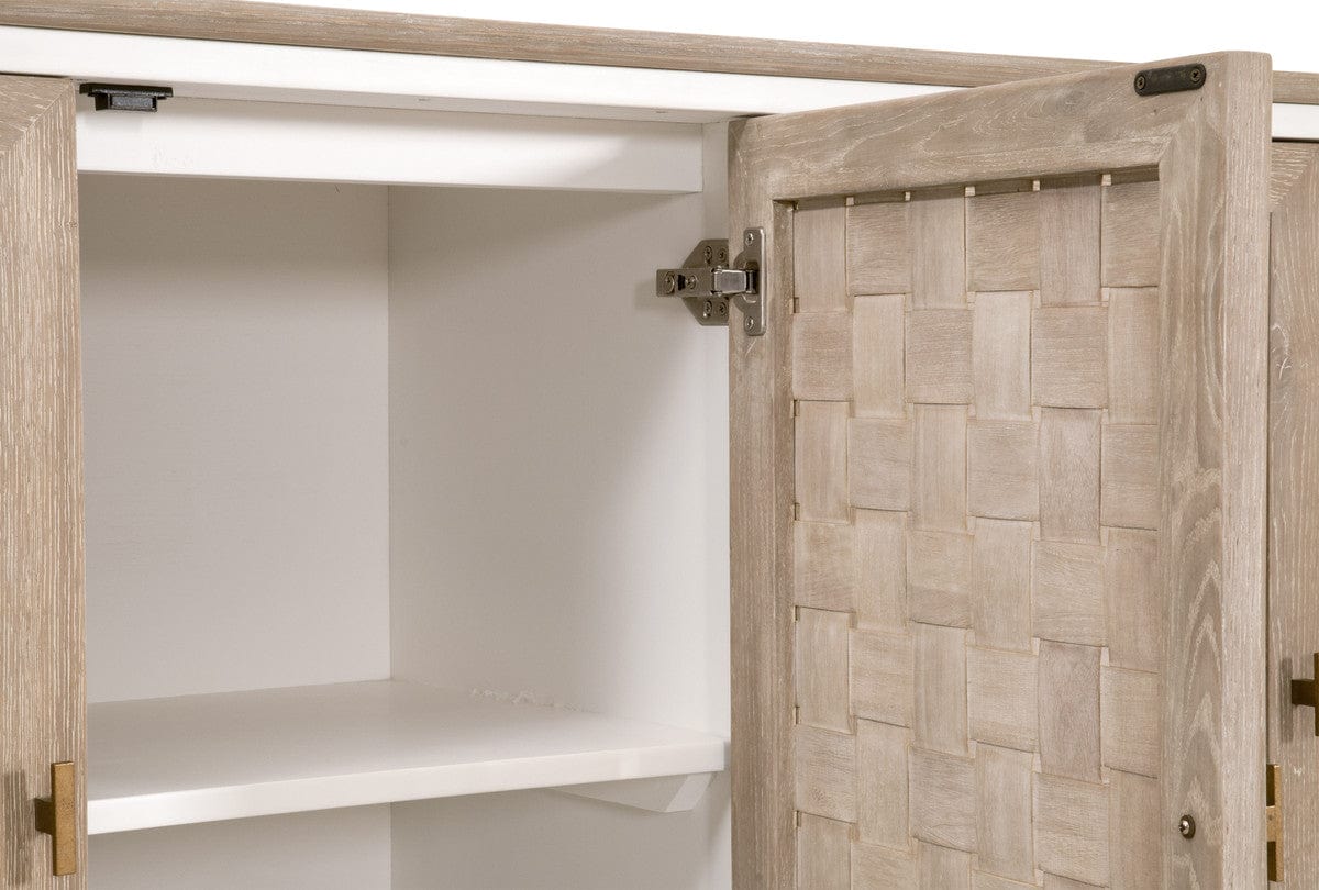 BLU Home Weave Media Sideboard Furniture orient-express-8082.SGRY-OAK/WPO