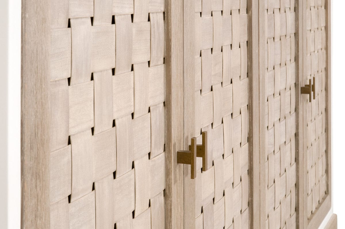 BLU Home Weave Media Sideboard Furniture orient-express-8082.SGRY-OAK/WPO