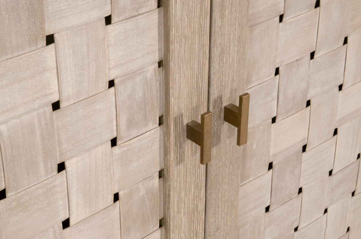 BLU Home Weave Media Sideboard Furniture orient-express-8082.SGRY-OAK/WPO