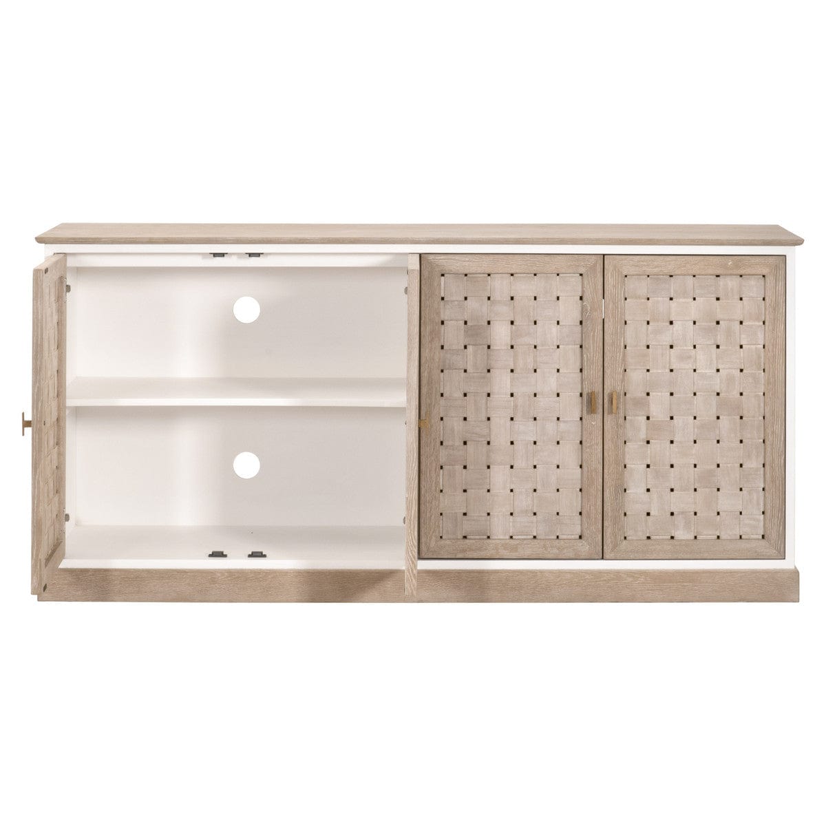 BLU Home Weave Media Sideboard Furniture orient-express-8082.SGRY-OAK/WPO