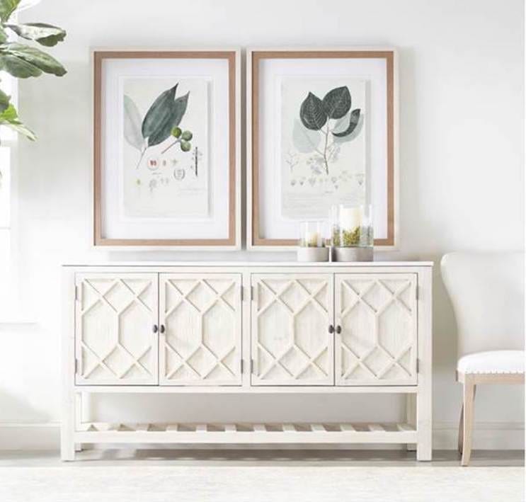 BLU Home Willow Media Sideboard Furniture orient-express-8018.WW-PNE/WHTQ