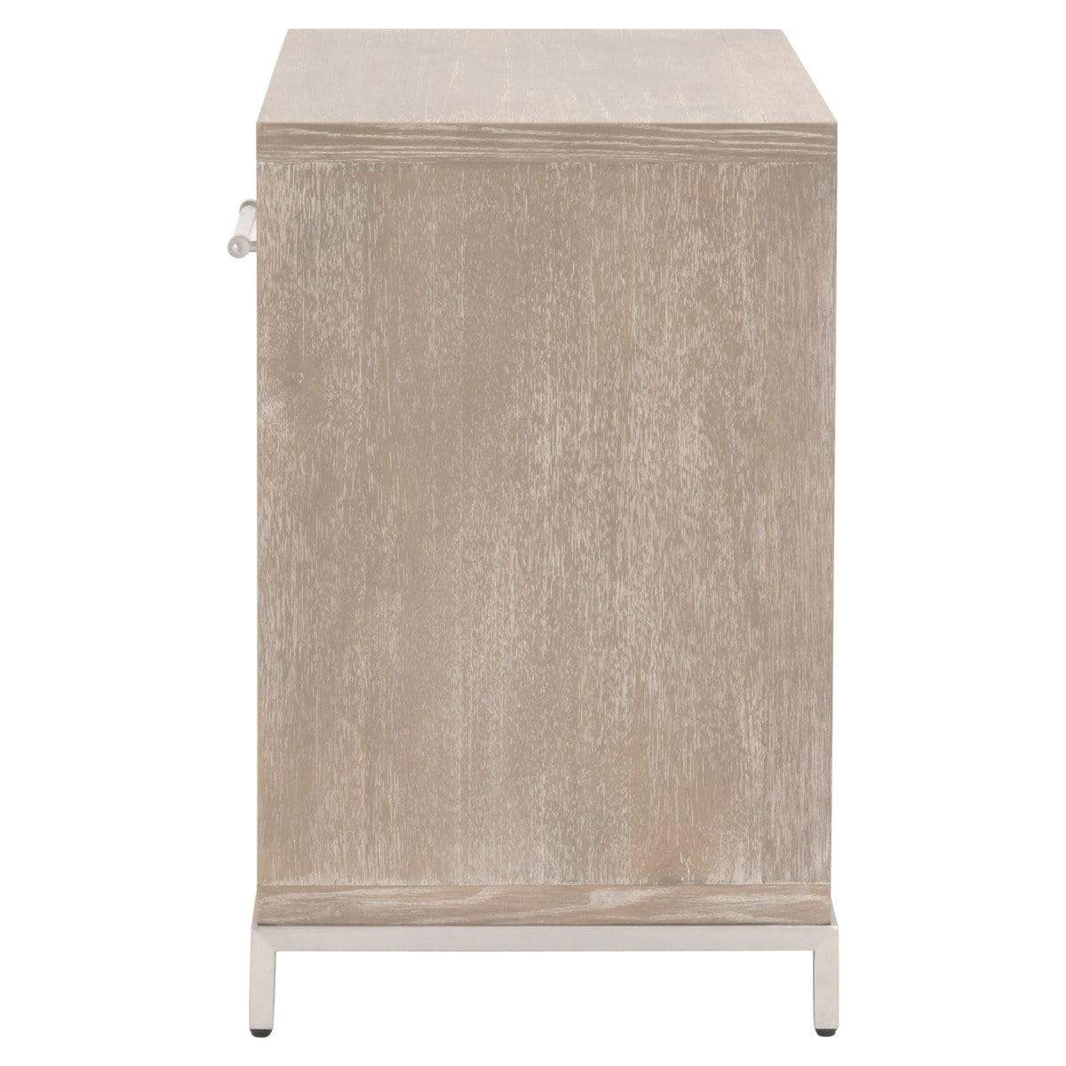 BLU Home Wrenn 1-Drawer Nightstand Furniture orient-express-6139.NG/WHT-BSTL