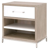 BLU Home Wrenn 1-Drawer Nightstand Furniture orient-express-6139.NG/WHT-BSTL