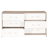 BLU Home Wrenn 6-Drawer Double Dresser Furniture orient-express-6140.NG/WHT-BSTL