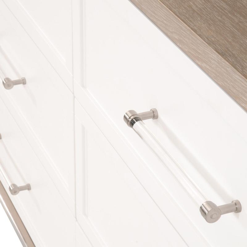 BLU Home Wrenn 6-Drawer Double Dresser Furniture orient-express-6140.NG/WHT-BSTL