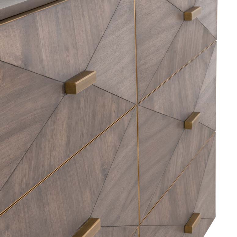 BLU Home Wynn 6-Drawer Double Dresser Furniture orient-express-6158.BBRN/BGLD