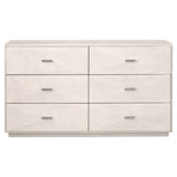 BLU Home Wynn 6-Drawer Double Dresser Furniture orient-express-6158.WHT-SHG/BSTL