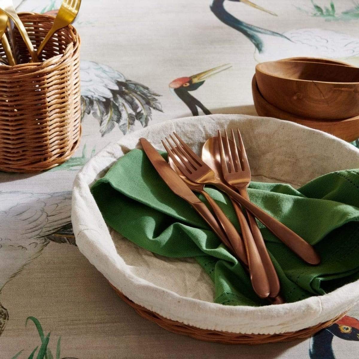 Blue Pheasant Alba Rose Gold Flatware Set Decor