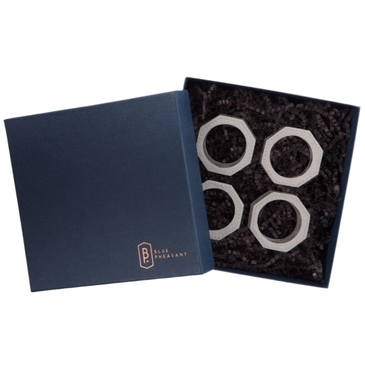 Blue Pheasant Arthur Napkin Rings (Set of 4) Decor