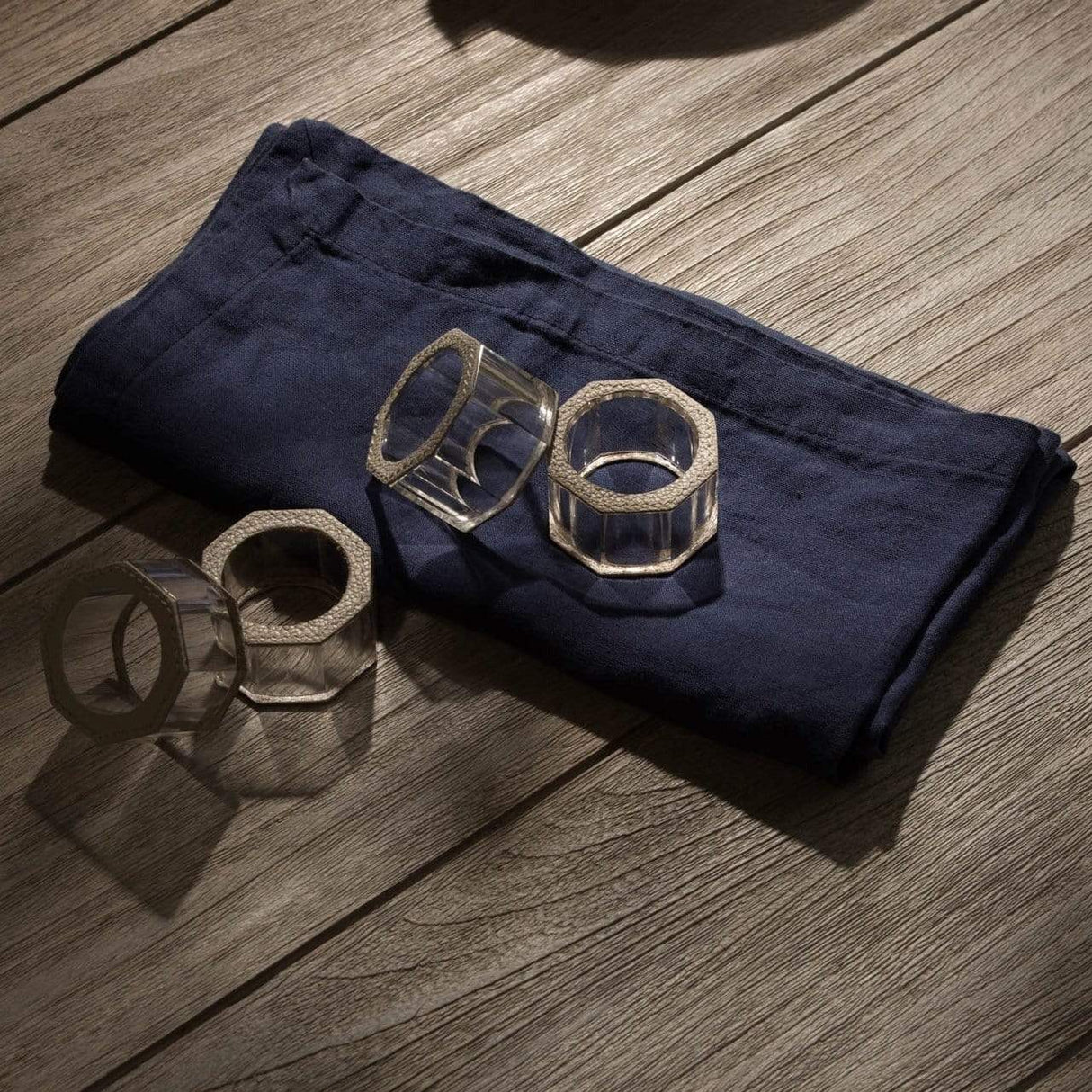 Blue Pheasant Arthur Napkin Rings (Set of 4) Decor