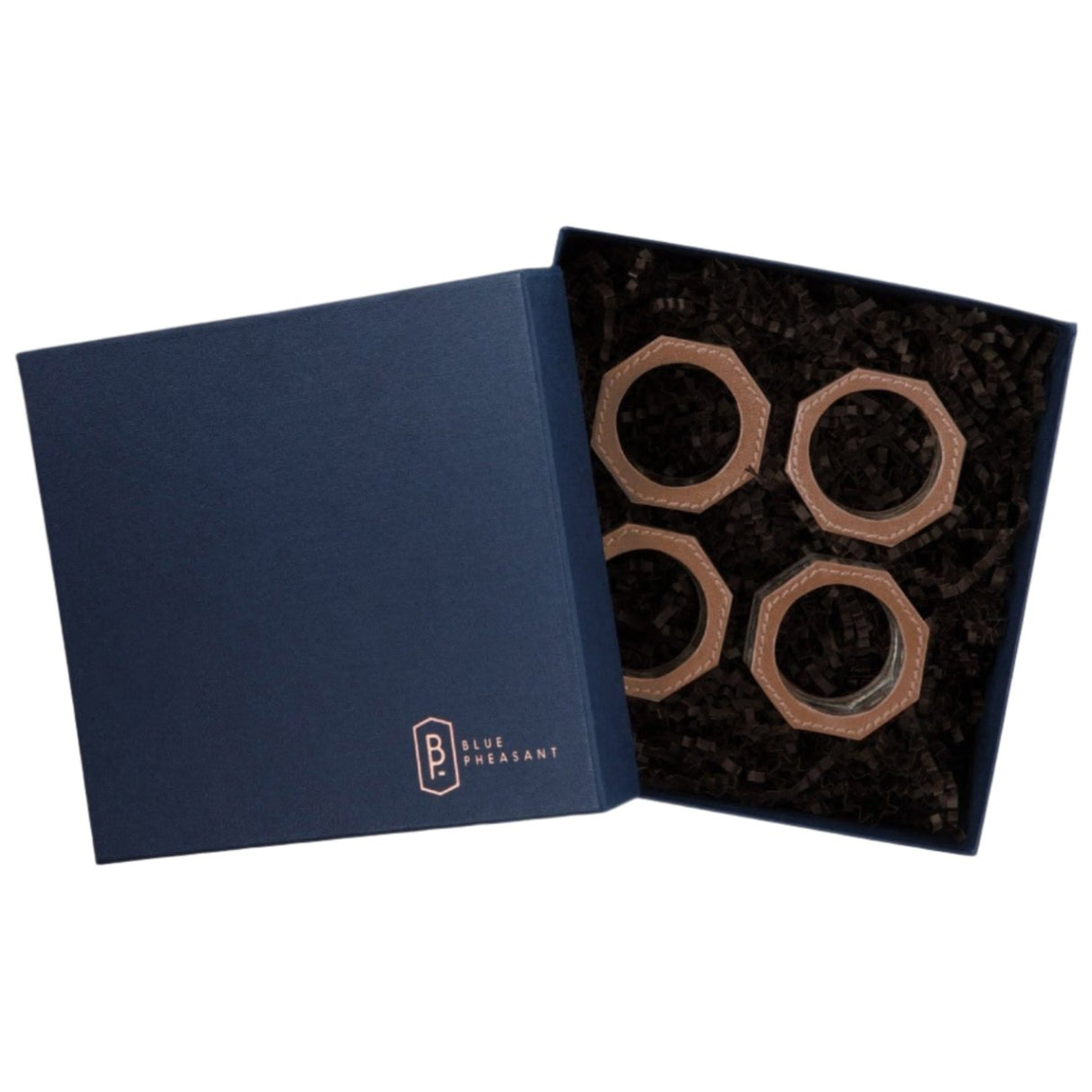 Blue Pheasant Arthur Napkin Rings (Set of 4) Decor