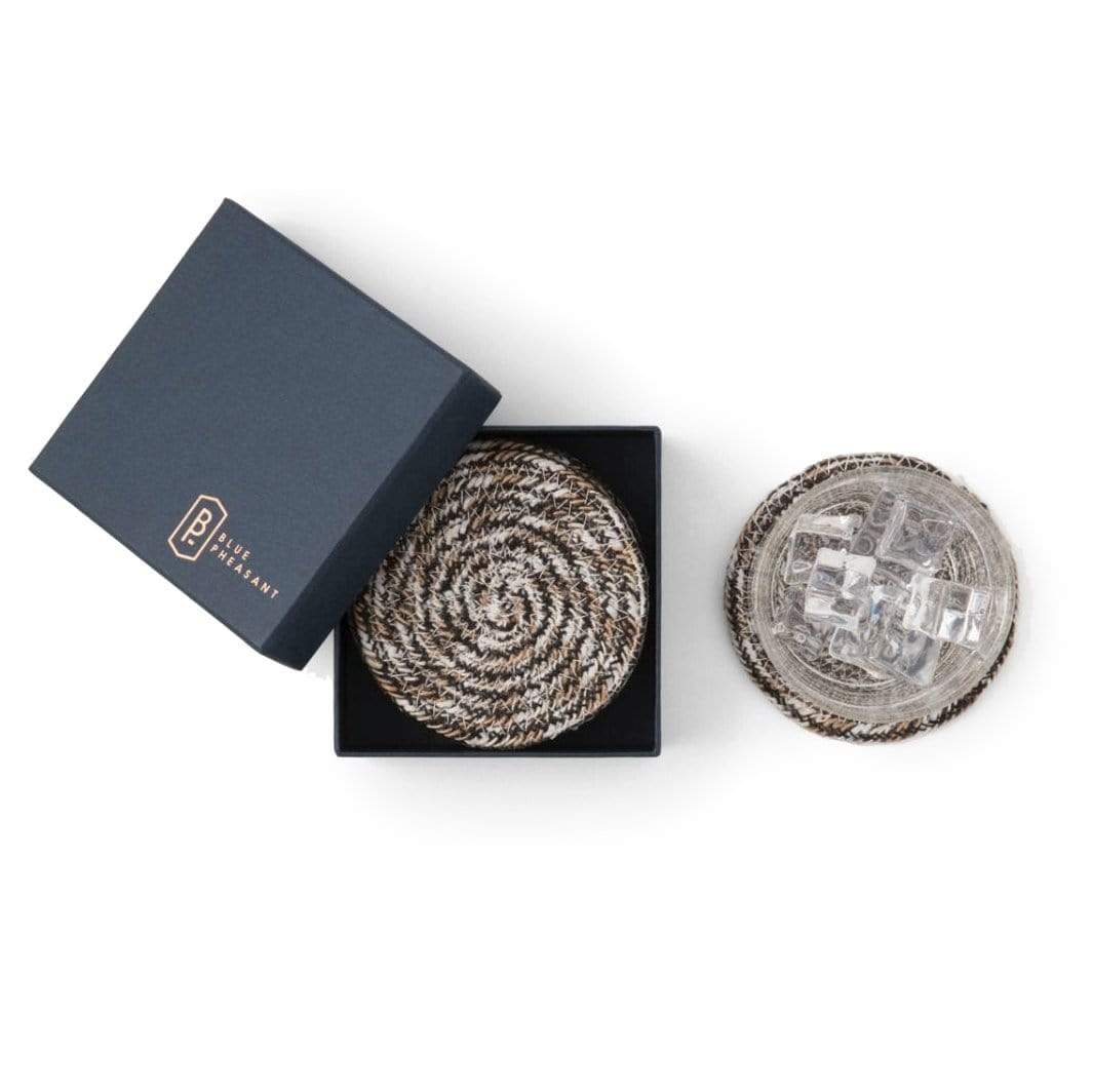 Blue Pheasant Atticus Coasters - Espresso (Set of 4) Pillow & Decor blue-pheasant-BARATTIC-ESP-RD