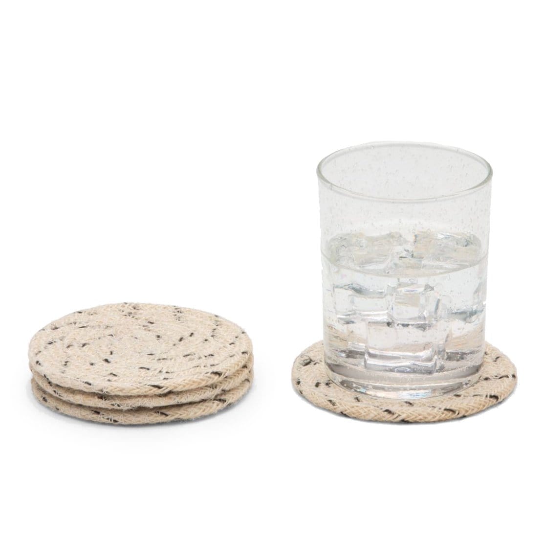 Blue Pheasant Atticus Coasters - Speckled White (Set of 4) Pillow & Decor blue-pheasant-BARATTIC-SPW-RD