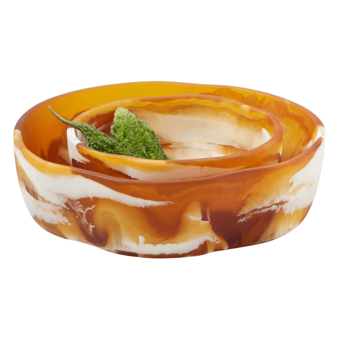 Blue Pheasant Beatrix Swirled Serving Bowls (Set of 2) Pillow & Decor