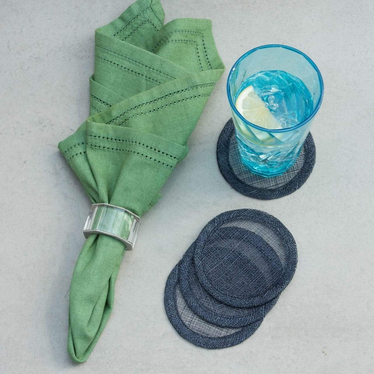 Blue Pheasant Betty Napkin - Ivy Green Pillow & Decor