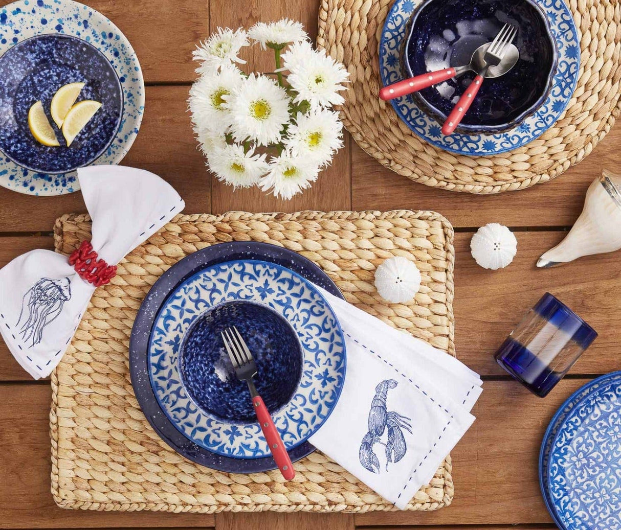 Blue Pheasant Clayton Placemat (Pack of 4) - Natural Pillow & Decor