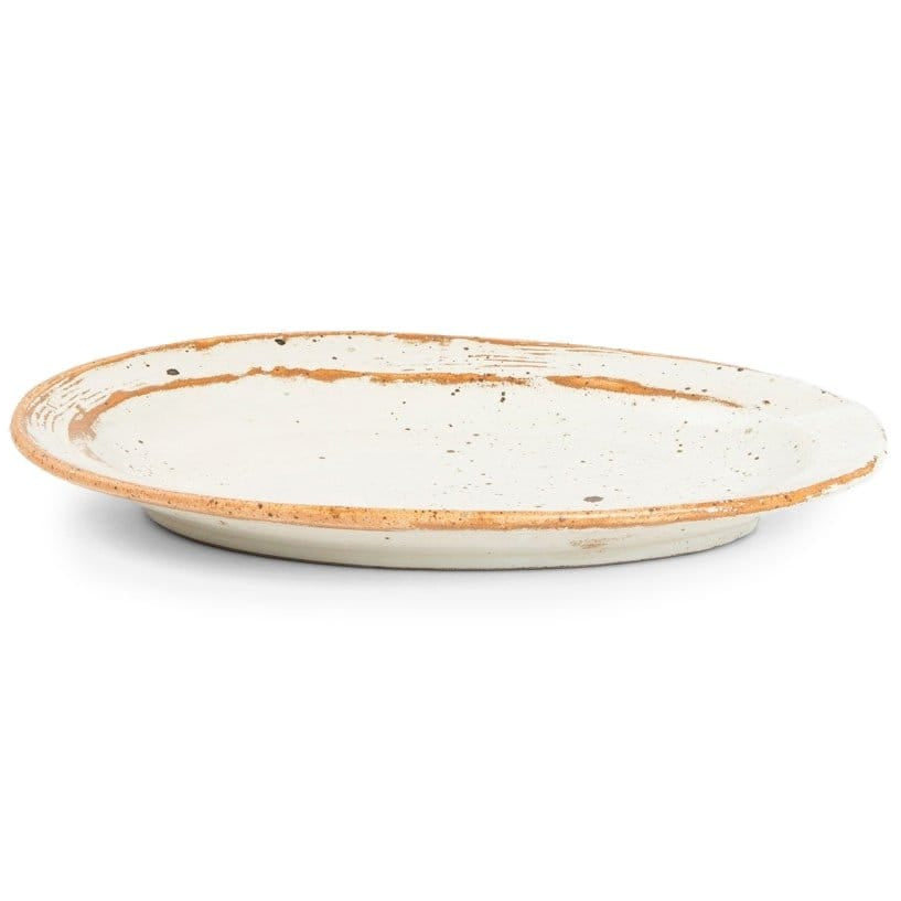 Blue Pheasant Dawson Serving Platters (Pack of 2) - Rustic White Decor