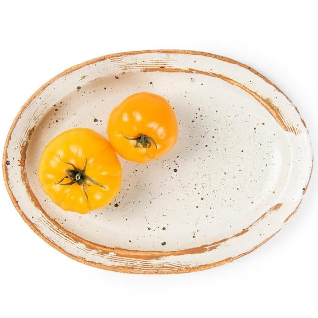 Blue Pheasant Dawson Serving Platters (Pack of 2) - Rustic White Decor