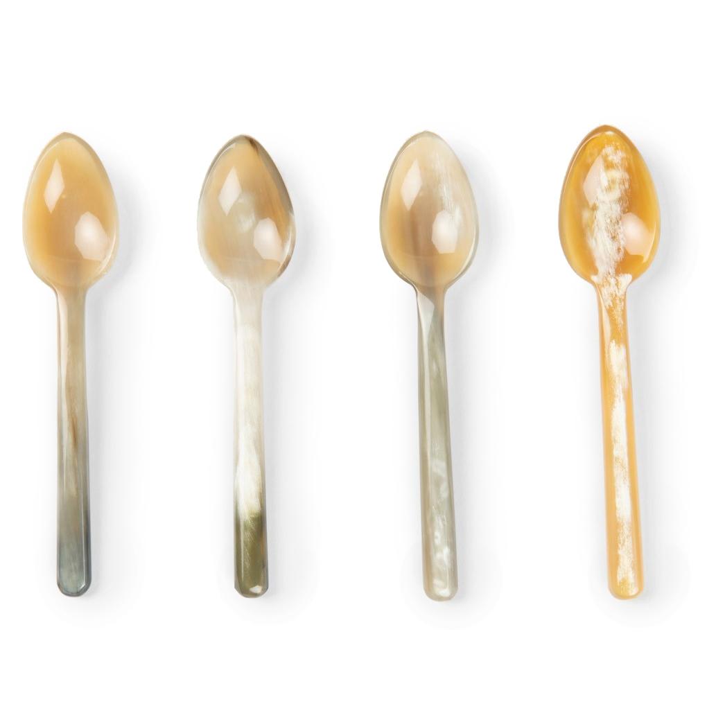 Blue Pheasant Esmee Small Horn Spoons (Pack of 4) - Natural Decor blue-pheasant-FLTESMEE-NAT-SPN