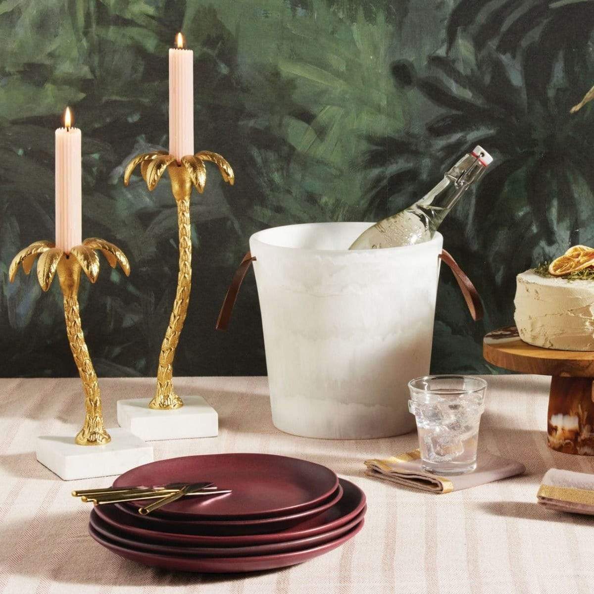 Blue Pheasant Farrah Candle Holders (Pack of 2) Pillow & Decor