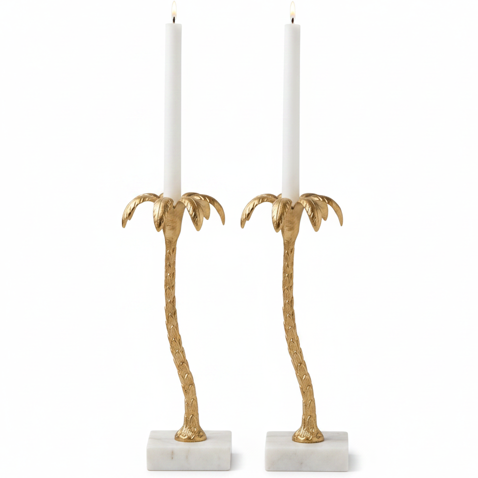 Blue Pheasant Farrah Candle Holders (Pack of 2) Pillow & Decor blue-pheasant-BP003374