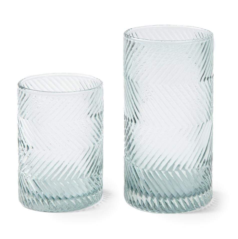 Blue Pheasant Finley Hand Blown Glassware - Light Gray (Pack of 6) Decor