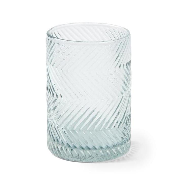 Blue Pheasant Finley Hand Blown Glassware - Light Gray (Pack of 6) Decor