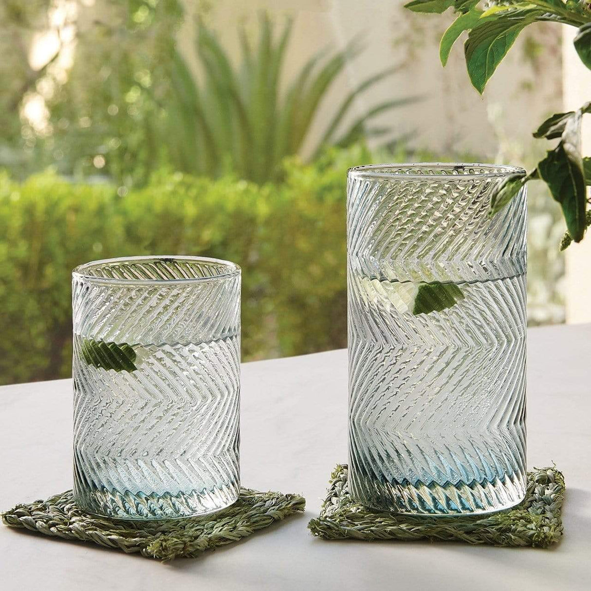 Blue Pheasant Finley Hand Blown Glassware - Light Gray (Pack of 6) Decor