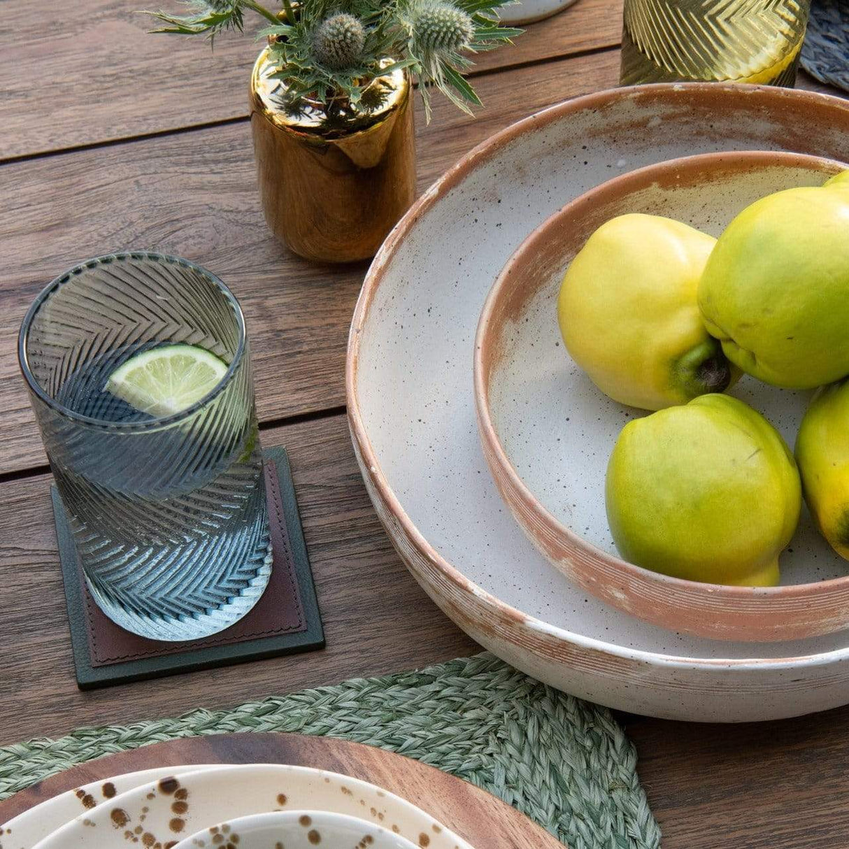 Blue Pheasant Finley Hand Blown Glassware - Light Gray (Pack of 6) Decor