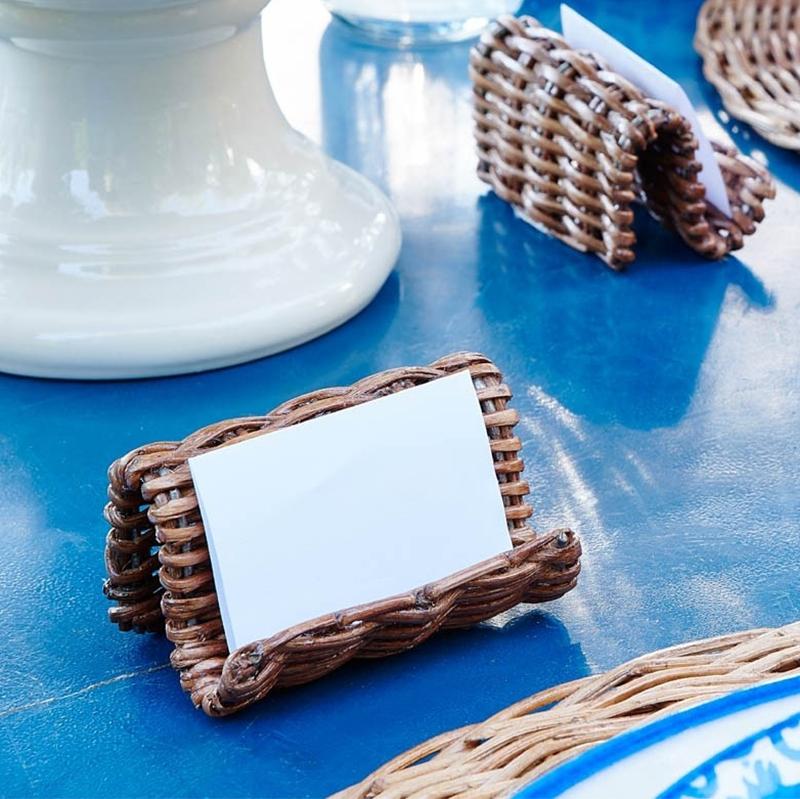 Blue Pheasant Gibson Cardholder (Set of 4) - Rattan Decor blue-pheasant-gibson-cardholder-rattan