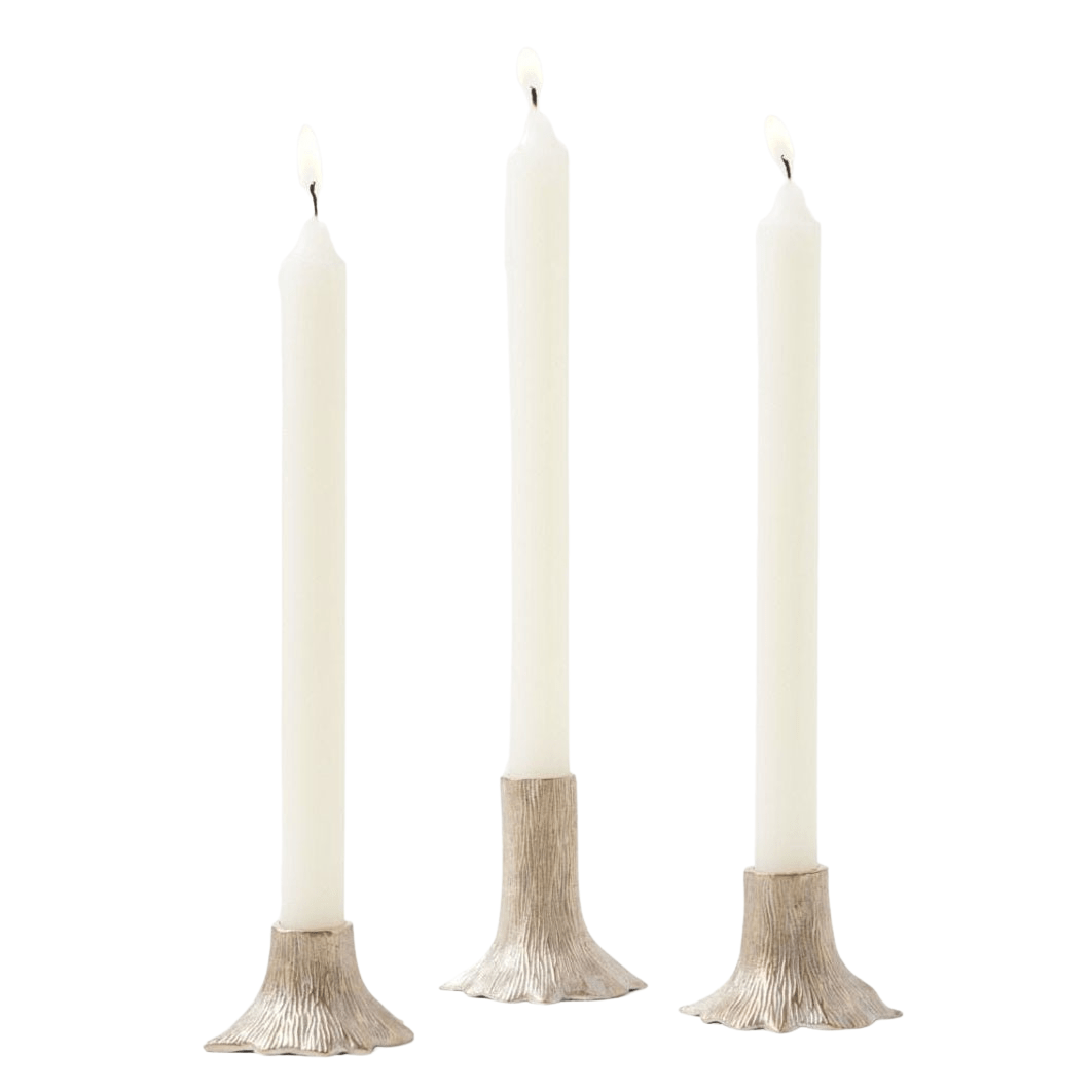 Blue Pheasant Griffin Tarnished Silver Candle Holders (Set of 3) Pillow & Decor blue-pheasant-BP003376